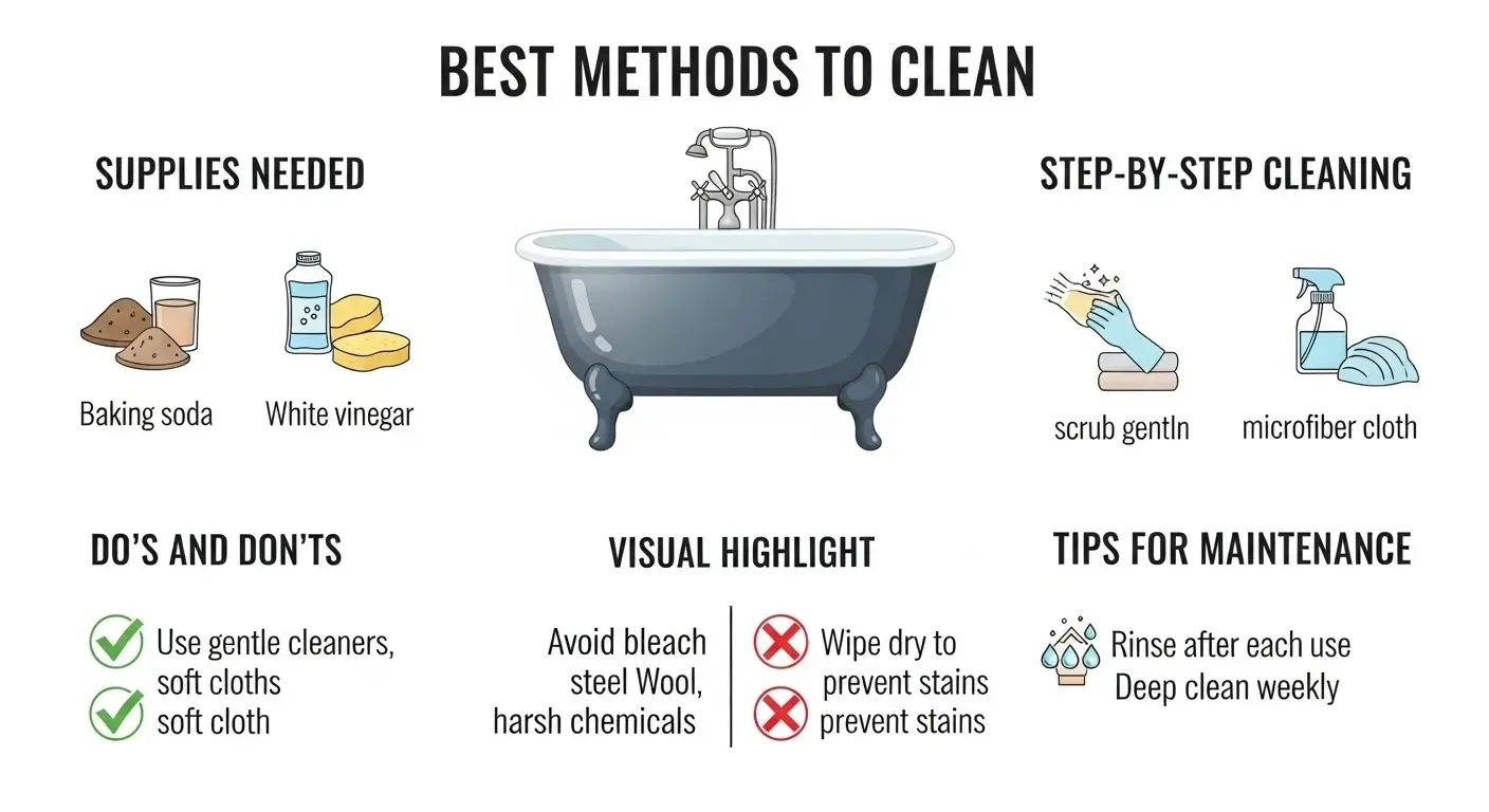 Best Methods to Clean a Cast Iron Bathtub